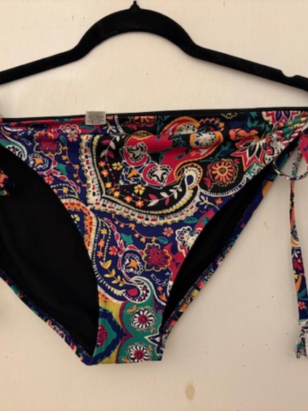 Johnny Was Multicolor Paisley Tie-Side Bikini Bottom nwot